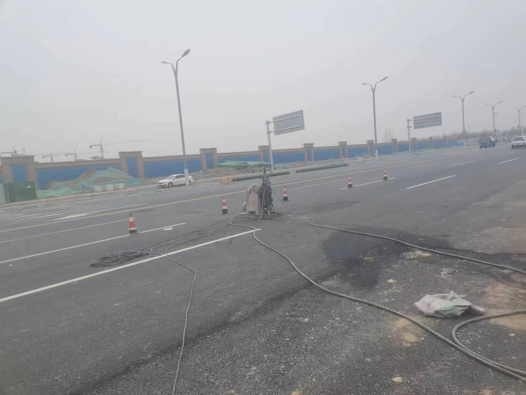 王场镇马路注浆